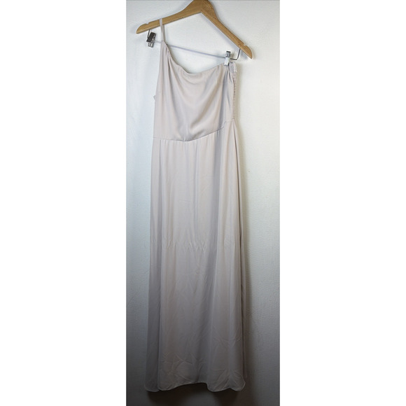 Show me your MuMu Womens Large shannon one shoulder maxi wedding cocktail dress - Picture 4 of 12